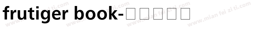 frutiger book字体转换